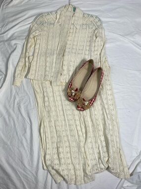 Vintage 70s Lace Maxi Cover Up